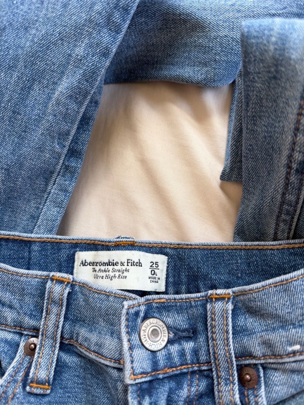 Abercrombie & Fitch The Ankle Straight Leg Jeans High Rise - Picture 3 of 3